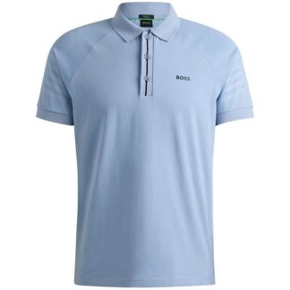 Boss HBG Paddy 2 Sn43 Men Short Sleeve Polos Open Blue 498 for sale