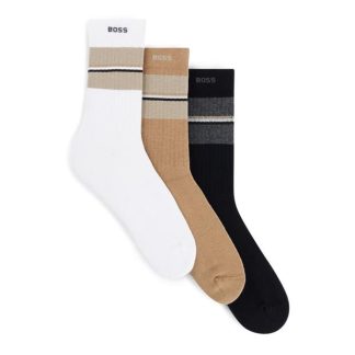 Boss HBW 3pkRibColSock Sn42 Men Bei/Why/Nvy 960  for sale