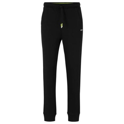 Boss Hadiko Tracksuit Bottoms Men Closed Hem Fleece Jogging Bottoms Black 001 for sale