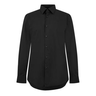 Boss Hank Kent Shirt Men Plain Shirt - Long Sleeve Black 001 for sale