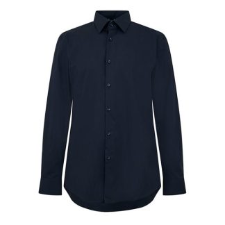 Boss Hank Kent Shirt Men Plain Shirt - Long Sleeve Dark Blue 404 for sale