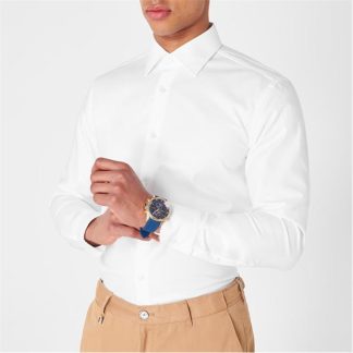 Boss Hank Kent Shirt Men Plain Shirt - Long Sleeve White for sale