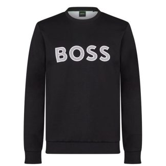 Boss Hugo Boss Salbo 1 Crew Sweater Mens Men Black/White 001  for sale