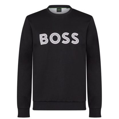 Boss Hugo Boss Salbo 1 Crew Sweater Mens Men Black/White 001  for sale