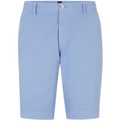 Boss Hugo Boss Slice Shorts Mens Men Chino Shorts Open Blue 492 for sale