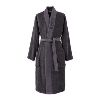 Boss Kimono Graphite Unisex Kimono Dressing Gowns Grey for sale