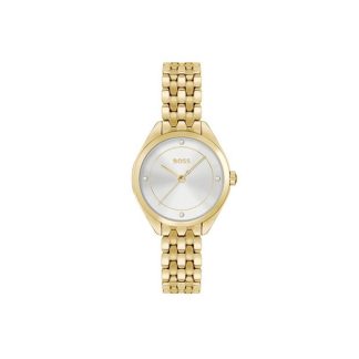 Boss Ladies BOSS Mae Link Bracelet Watch Women Analogue Quartz Watches Silver/Gold for sale