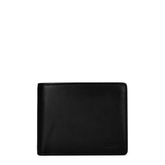 Boss Leather Billfold Wallet Unisex Black 001  for sale