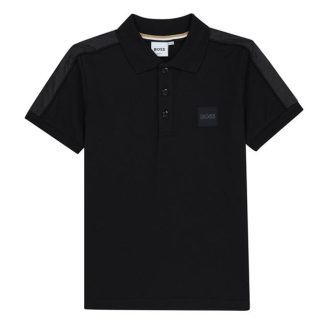 Boss Logo Polo Juniors Kids Short Sleeve Polos Black 09B for sale