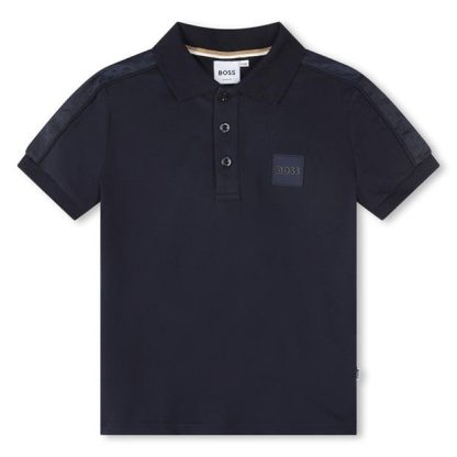 Boss Logo Polo Juniors Kids Short Sleeve Polos Navy 849 for sale