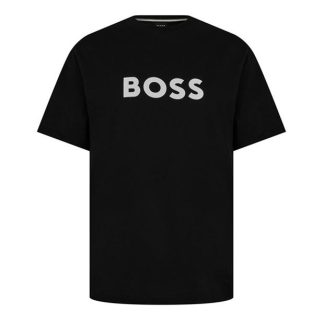 Boss Logo Print T-Shirt Men Regular Fit T-Shirts Black 002 for sale