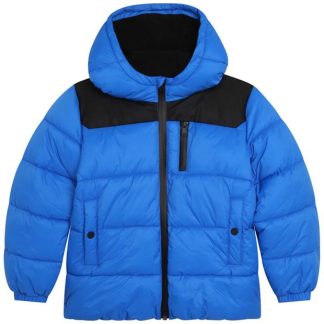 Boss Logo Puffer Jacket Juniors Kids Navy 846  for sale