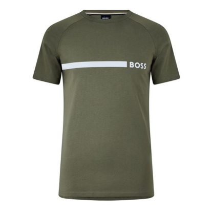 Boss Logo Slim T Shirt Men Slim Fit T-Shirts Beige/Khaki 250 for sale