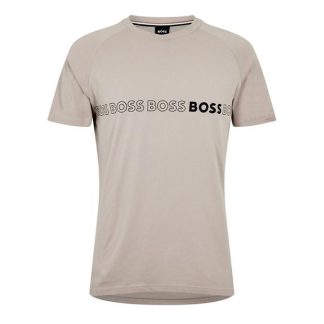 Boss Logo Slim T Shirt Men Slim Fit T-Shirts Light Beige 275 for sale