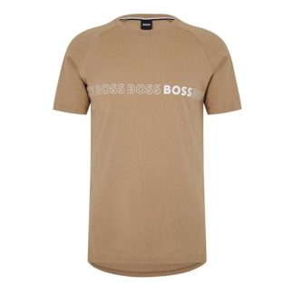 Boss Logo Slim T Shirt Men Slim Fit T-Shirts MediumBeige260 for sale