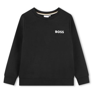 Boss Logo Sweatshirt Boys Kids Crew Sweaters Black 09B for sale