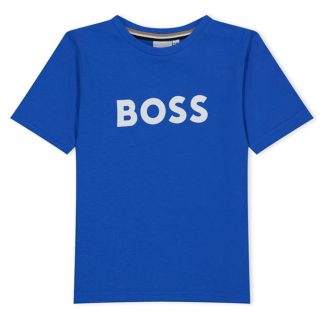 Boss Logo T Shirt Juniors Kids Regular Fit T-Shirts Blue 846 for sale