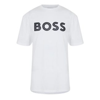 Boss Logo T Shirt Men Regular Fit T-Shirts White 101 for sale