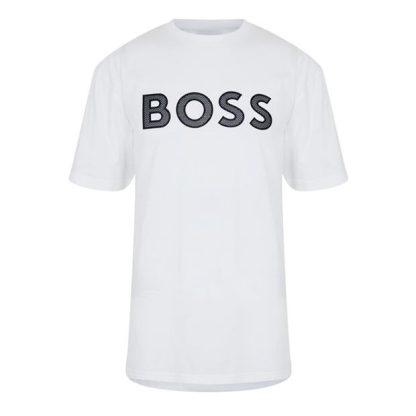 Boss Logo T Shirt Men Regular Fit T-Shirts White 101 for sale