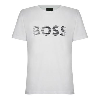 Boss Long Sleeve T Shirt Men Regular Fit T-Shirts White 100 for sale