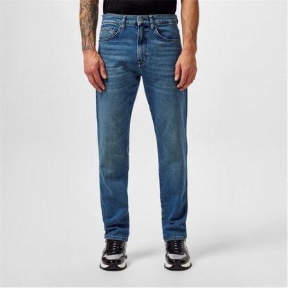 Boss Maine Straight-Leg Jeans Men Straight Jeans Medium Blue 427 for sale