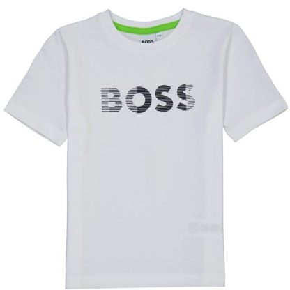 Boss Meta Logo T-shirt Boys Kids Regular Fit T-Shirts White 10P for sale