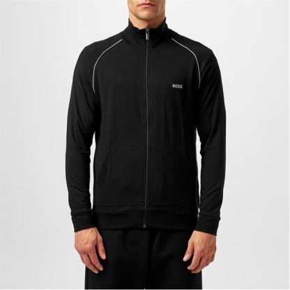 Boss Mix and Match Zip Jacket Men Full Zip Fleece Tops Black 001 for sale