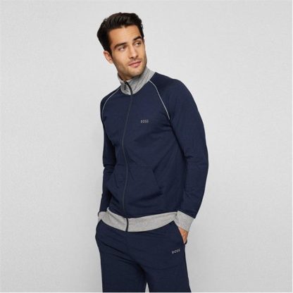 Boss Mix and Match Zip Jacket Men Full Zip Fleece Tops Navy 403 for sale