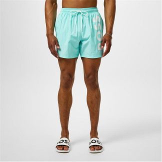 Boss Octopus Swim Shorts Men Swim Shorts Aqua Blue 461 for sale