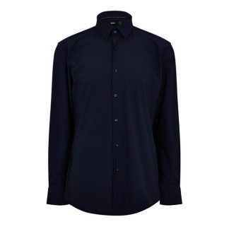 Boss P-HANK-s-kent-C1-222 10248739 Men Plain Shirt - Long Sleeve Dark Blue for sale