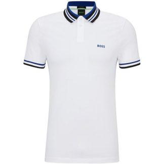 Boss Paddy 2 10188958 01 Men Short Sleeve Polos White 100 for sale