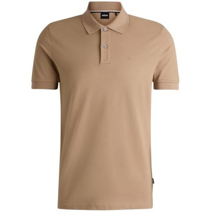 Boss Pallas Polo Shirt Men Short Sleeve Polos Open Beige 282 for sale