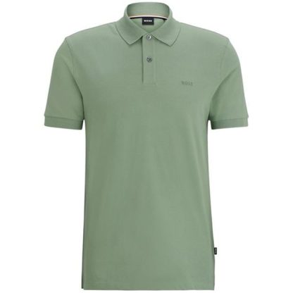 Boss Pallas Polo Shirt Men Short Sleeve Polos Open Green 373 for sale