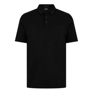 Boss Palosh 30 Polo Shirt Men Short Sleeve Polos Black 001 for sale