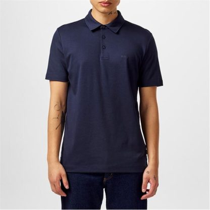 Boss Palosh 30 Polo Shirt Men Short Sleeve Polos Dark Blue for sale