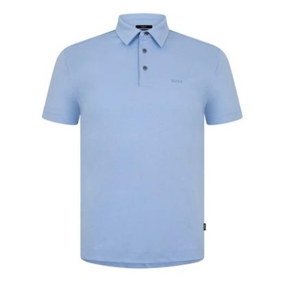 Boss Palosh 30 Polo Shirt Men Short Sleeve Polos Light Blue 450 for sale