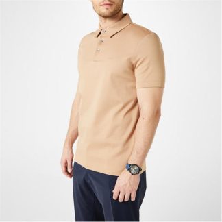 Boss Palosh 30 Polo Shirt Men Short Sleeve Polos Med Beige 260 for sale