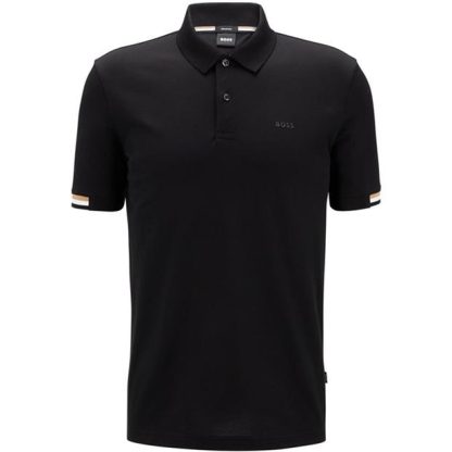 Boss Parlay 147 Polo Shirt Men Short Sleeve Polos Black for sale