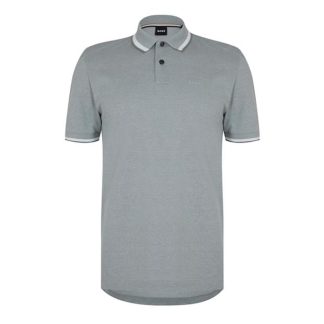 Boss Parlay Pique Polo Shirt Men Short Sleeve Polos Open Green 343 for sale