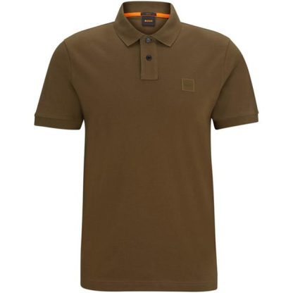 Boss Passenger PiquÉ Polo Top Men Short Sleeve Polos Open Green for sale