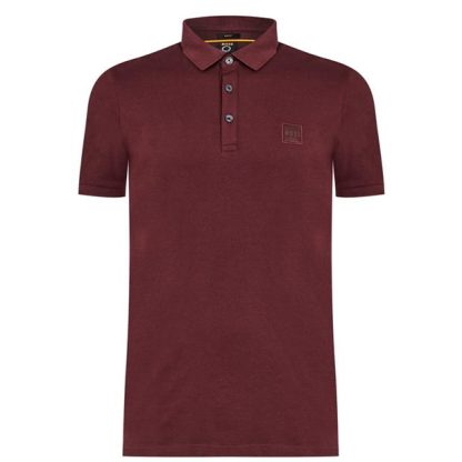 Boss Passenger Polo Shirt Men Short Sleeve Polos Dark Red 604 for sale