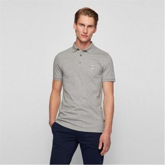 Boss Passenger Polo Shirt Men Short Sleeve Polos Pastel Grey 051 for sale