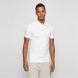 Boss Passenger Polo Shirt Men Short Sleeve Polos White 100 for sale