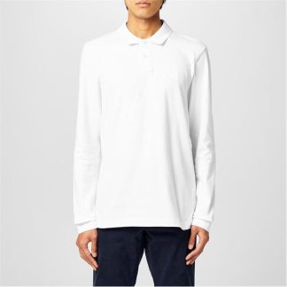 Boss Passerby Polo Shirt Men Long Sleeve Polos White 100 for sale