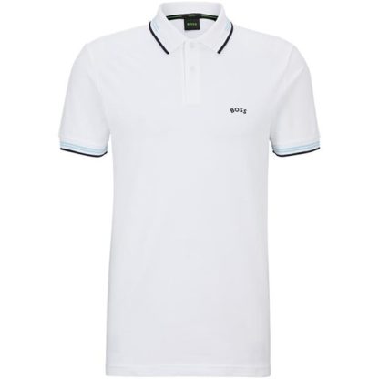 Boss Paul Pique Polo Shirt Men Short Sleeve Polos Natural 104 for sale