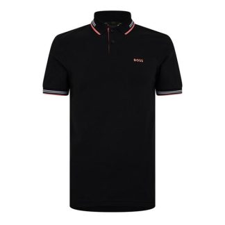 Boss Paul Polo Shirt Men Short Sleeve Polos Black 003 for sale