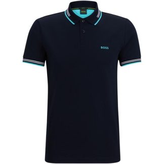 Boss Paul Polo Shirt Men Short Sleeve Polos Dark Blue 404 for sale