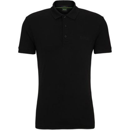 Boss Paule 10226584 01 Men Short Sleeve Polos Black 001 for sale