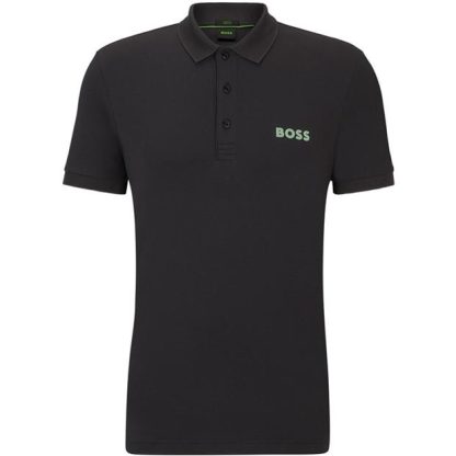 Boss Paule 10226584 01 Men Short Sleeve Polos Charcoal 016 for sale