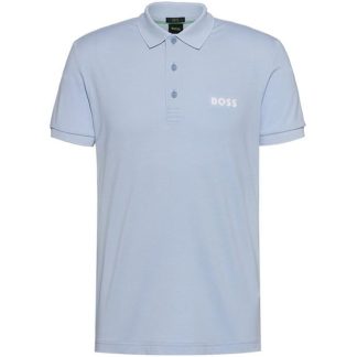 Boss Paule 10226584 01 Men Short Sleeve Polos Light Blue for sale